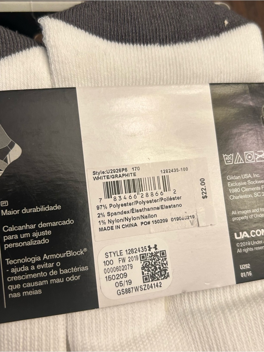 UA Performance Tech 6-Pack Crew Socks XL (12 Pairs) - Picture 5 of 6